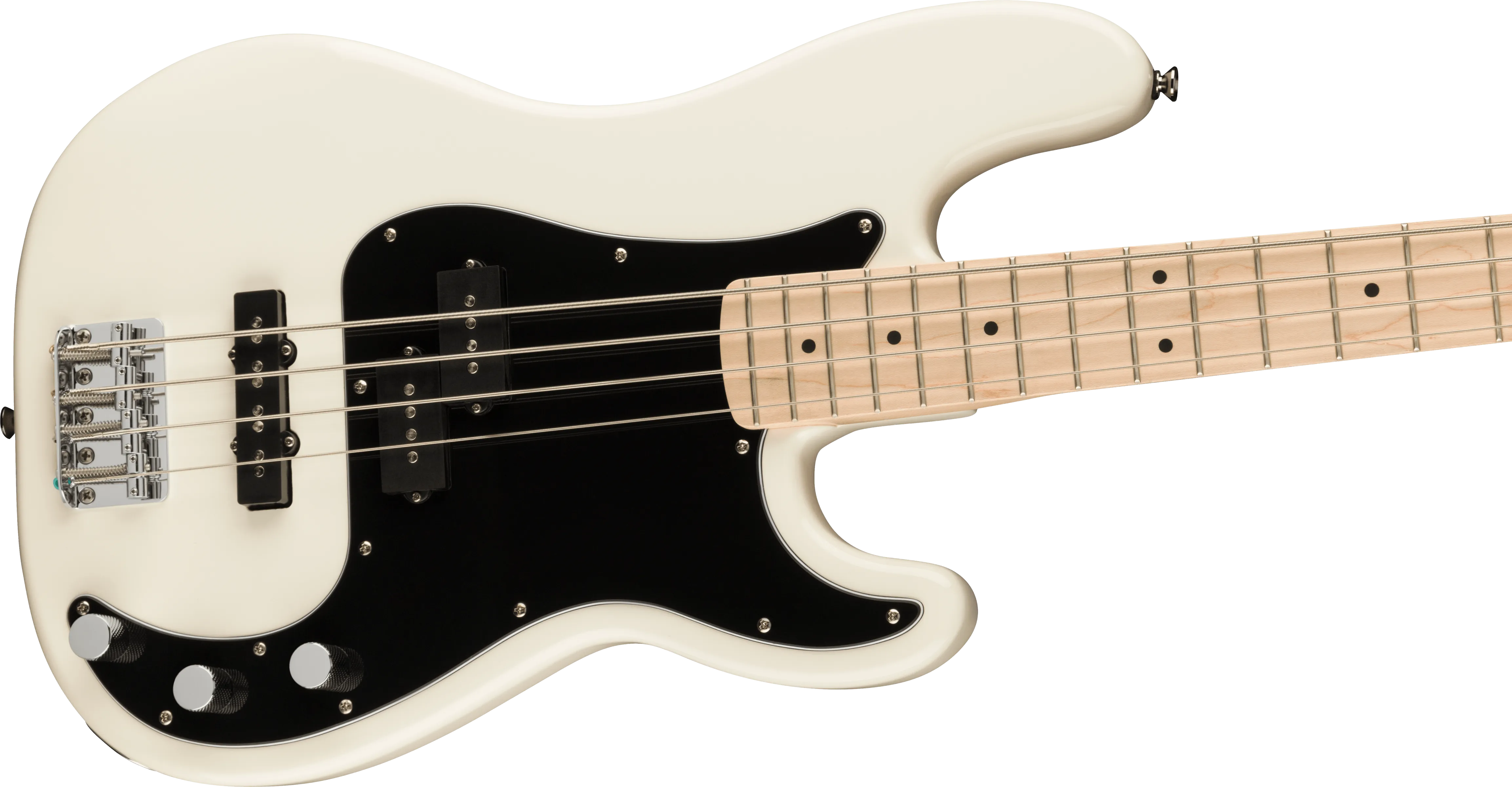 SQUIER  Affinity Series™ Precision Bass® PJ Maple Fingerboard Black Pickguard Olympic White