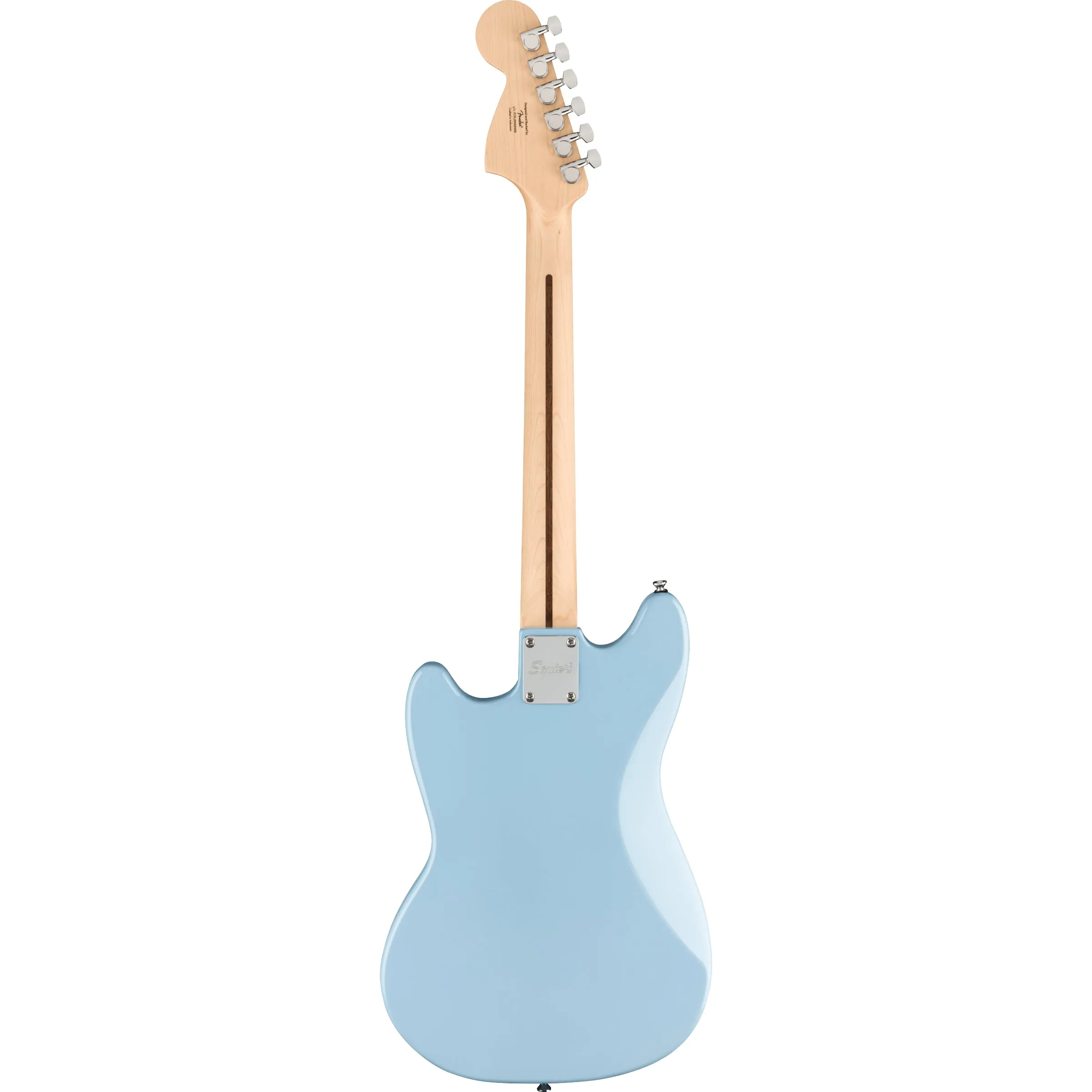Squier FSR Bullet Mustang HH Daphne Blue with Orange Stripes