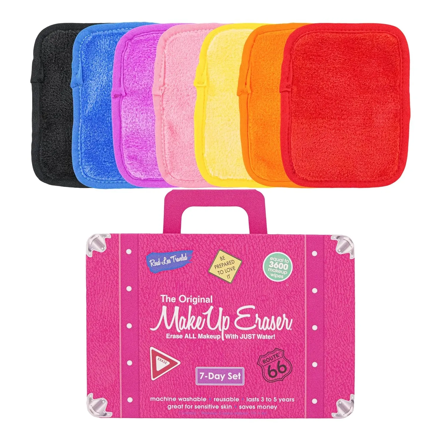 The Original , 7-Day Set, Erase All Makeup with Just Water, Including Waterproof Mascara, Eyeliner, Foundation, Lipstick, Sunscreen, and More!, 7Ct.