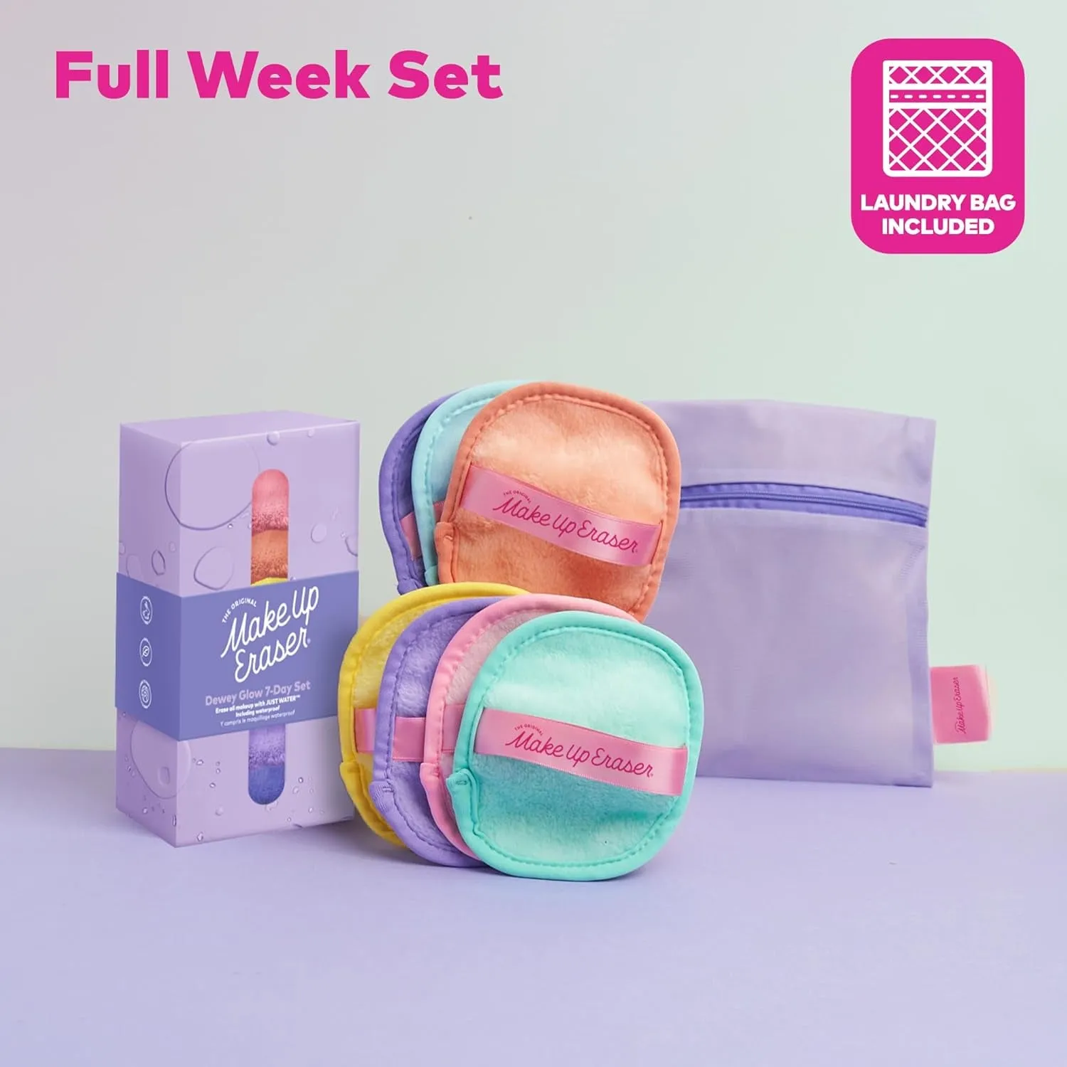 The Original , 7-Day Set, Erase All Makeup with Just Water, Including Waterproof Mascara, Eyeliner, Foundation, Lipstick, Sunscreen, and More!, 7Ct.