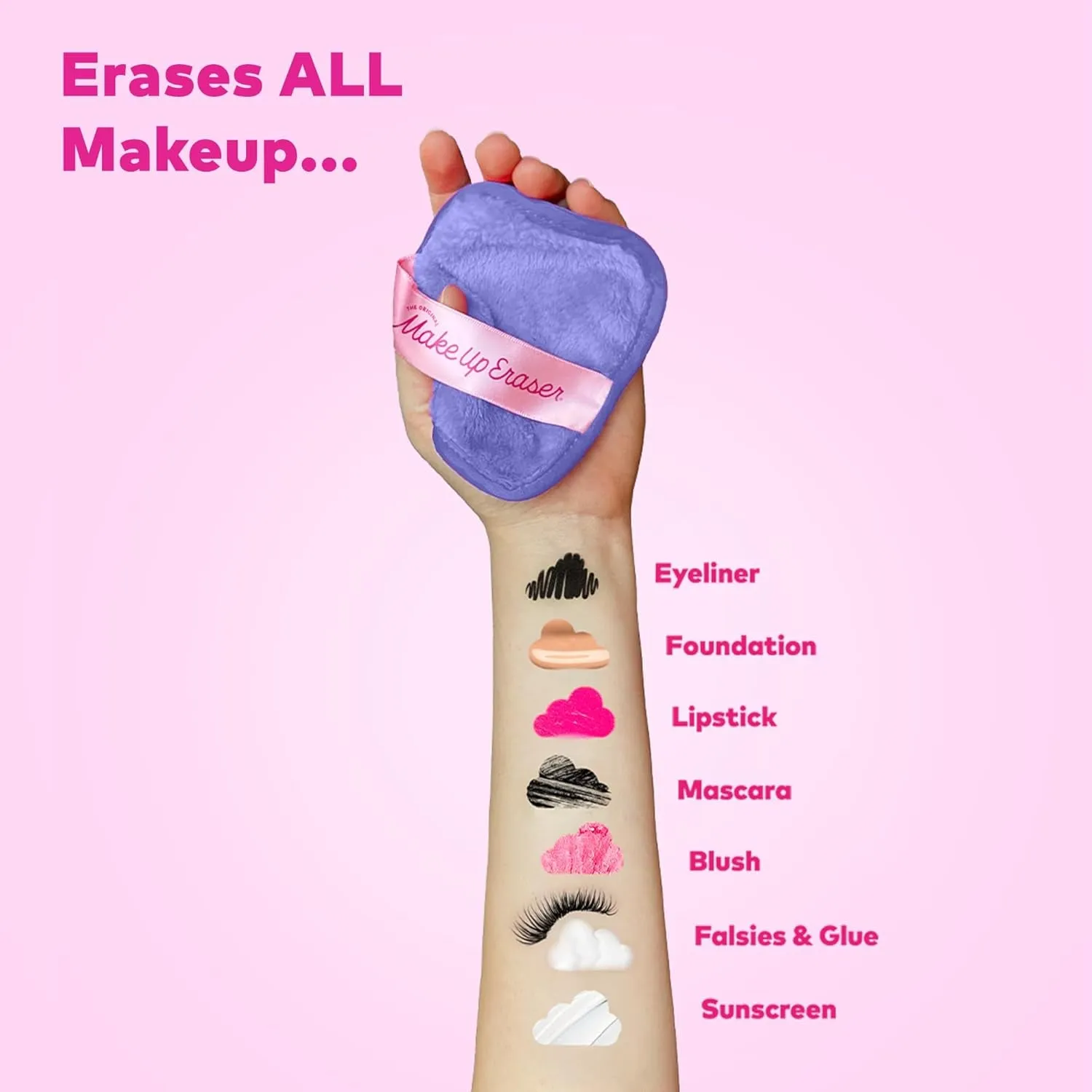 The Original , 7-Day Set, Erase All Makeup with Just Water, Including Waterproof Mascara, Eyeliner, Foundation, Lipstick, Sunscreen, and More!, 7Ct.