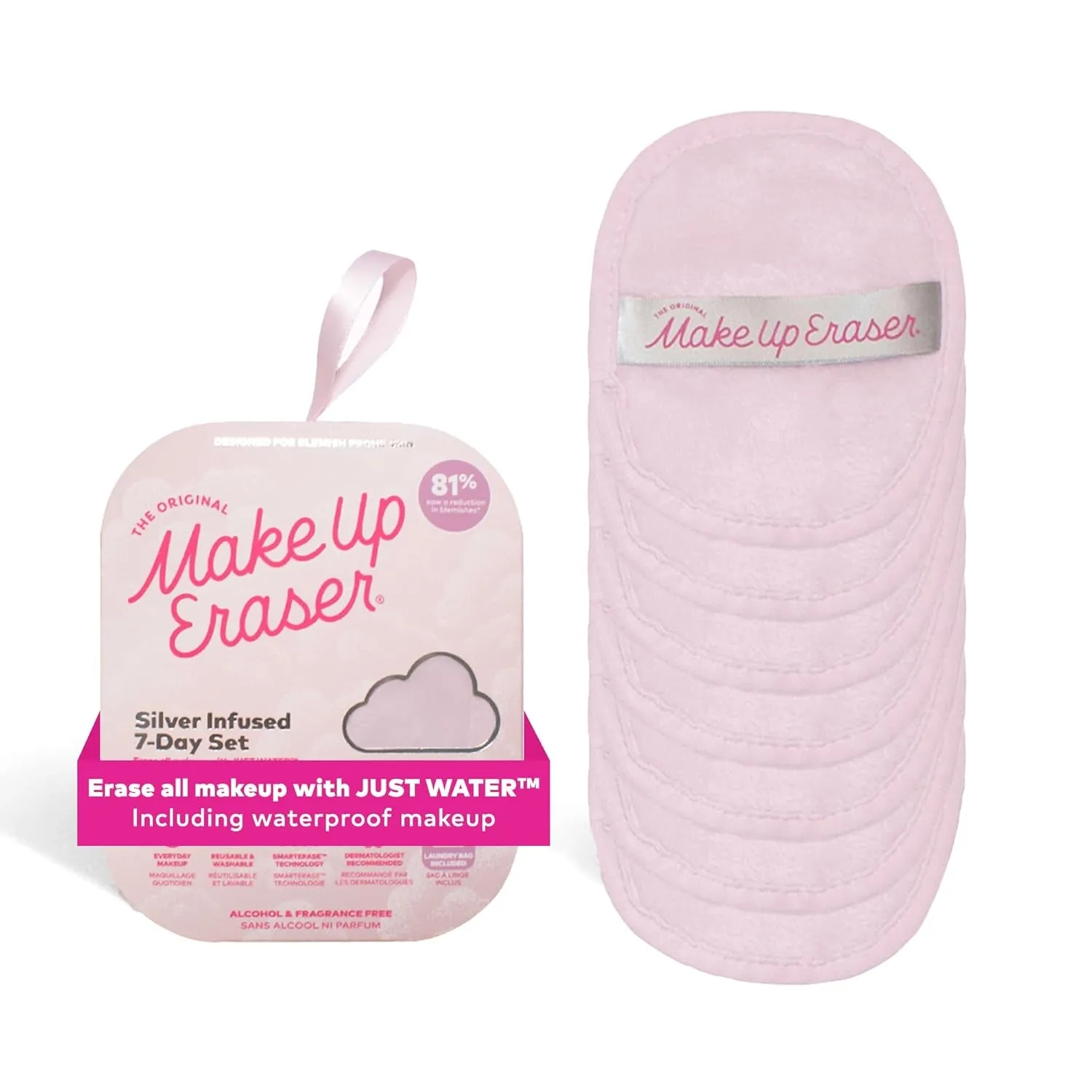 The Original , 7-Day Set, Erase All Makeup with Just Water, Including Waterproof Mascara, Eyeliner, Foundation, Lipstick, Sunscreen, and More!, 7Ct.
