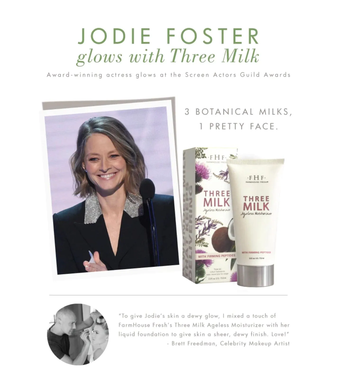 Three Milk Ageless Sleep Cream with Peptides