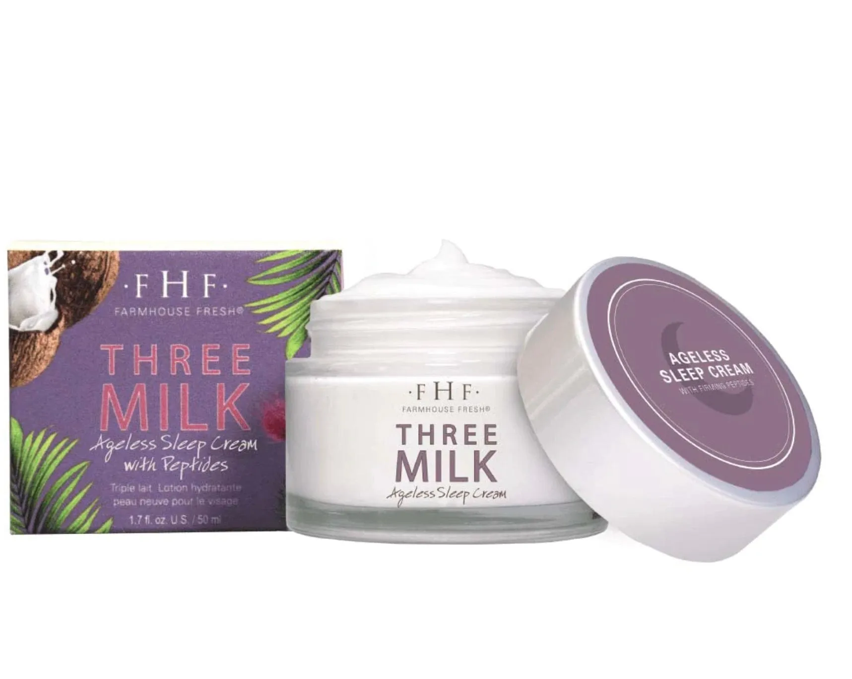 Three Milk Ageless Sleep Cream with Peptides