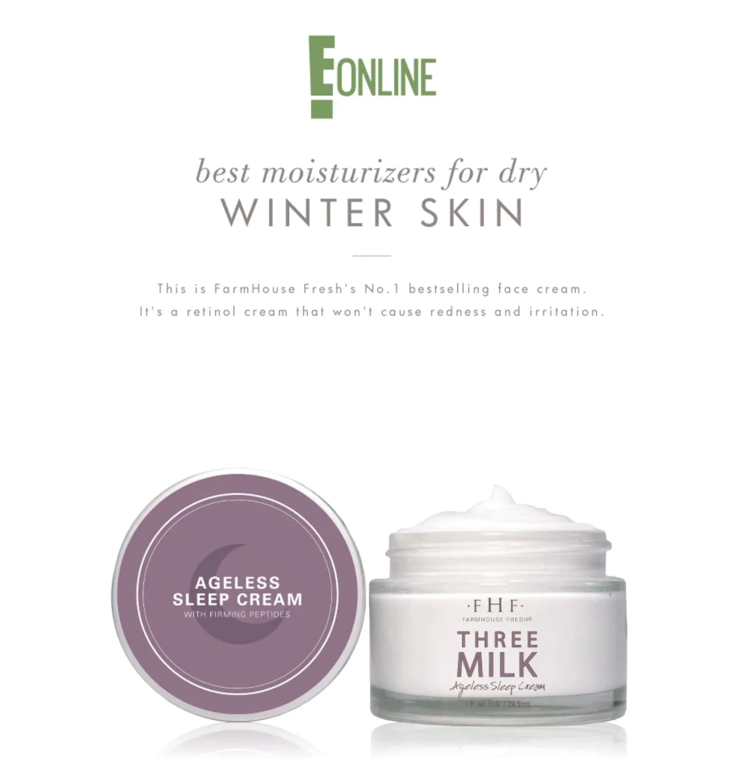 Three Milk Ageless Sleep Cream with Peptides