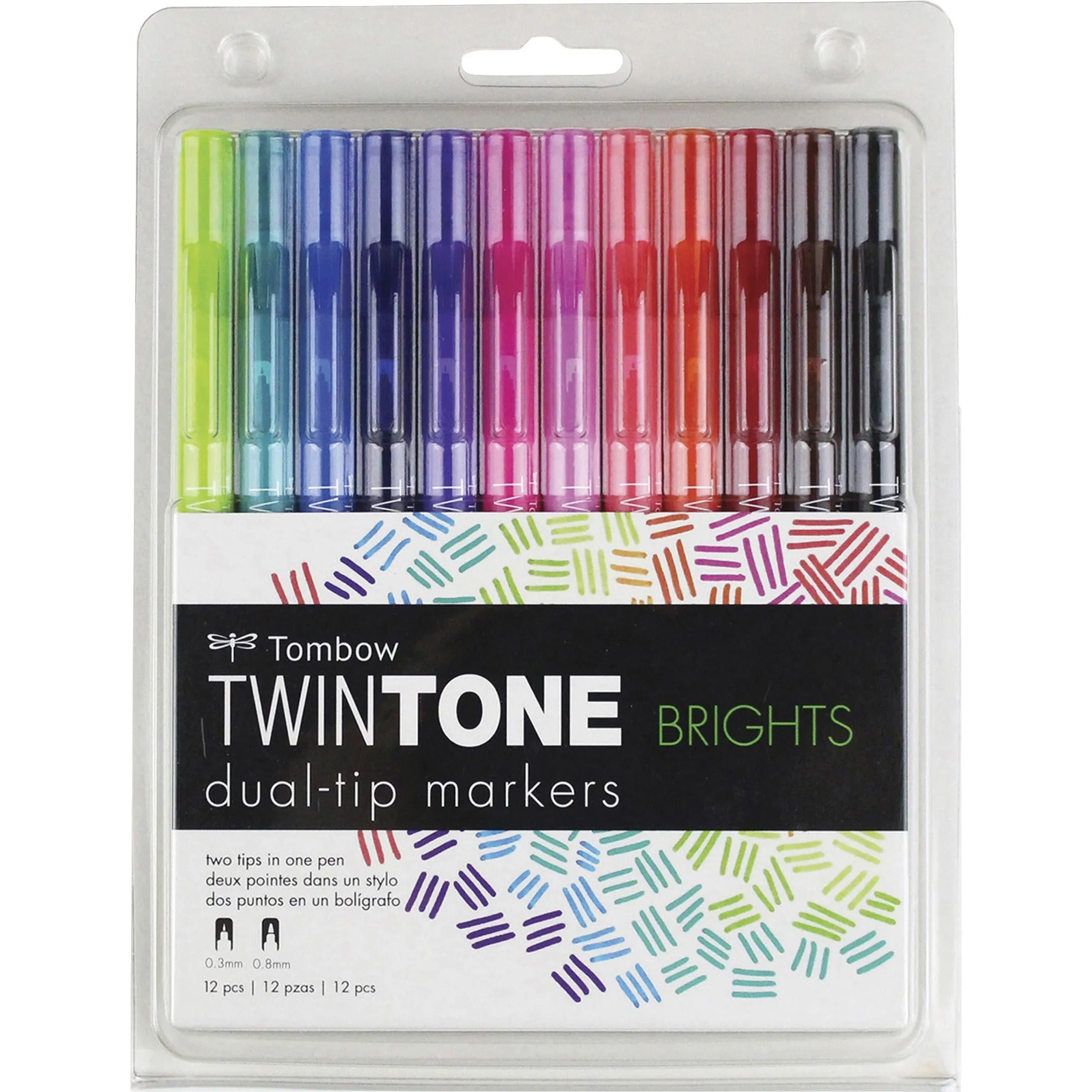 Tombow TwinTone Brights Dual-tip Marker Set