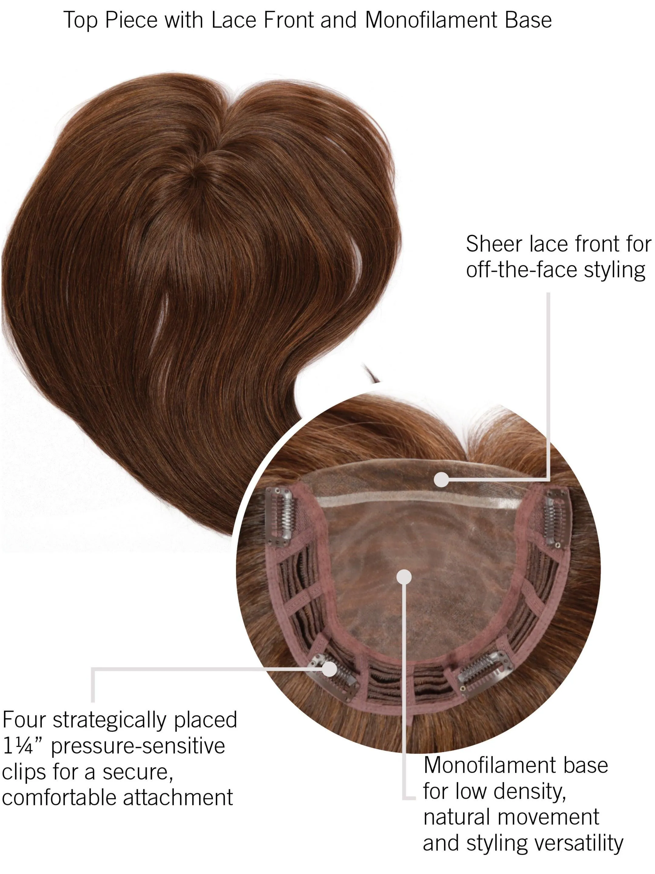 TOPPART XL/LF 18" | HEAT FRIENDLY | Lace Front - Mono Top