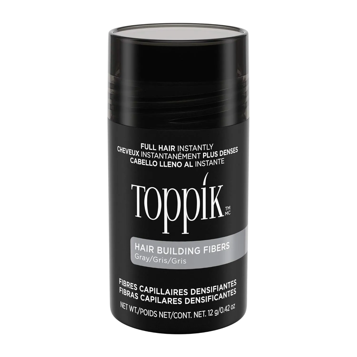 Toppik Hair Building Fibers, 12G Fill in Fine or Thinning Hair Instantly Thicker, Fuller Looking Hair 9 Shades for Men & Women