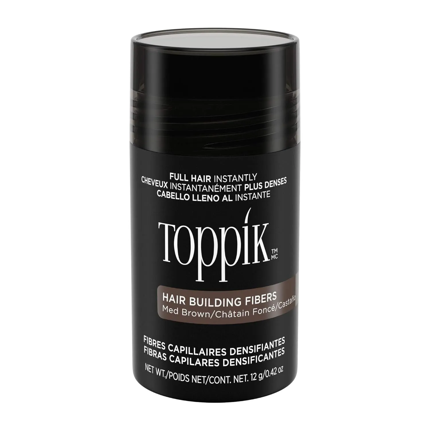 Toppik Hair Building Fibers, 12G Fill in Fine or Thinning Hair Instantly Thicker, Fuller Looking Hair 9 Shades for Men & Women