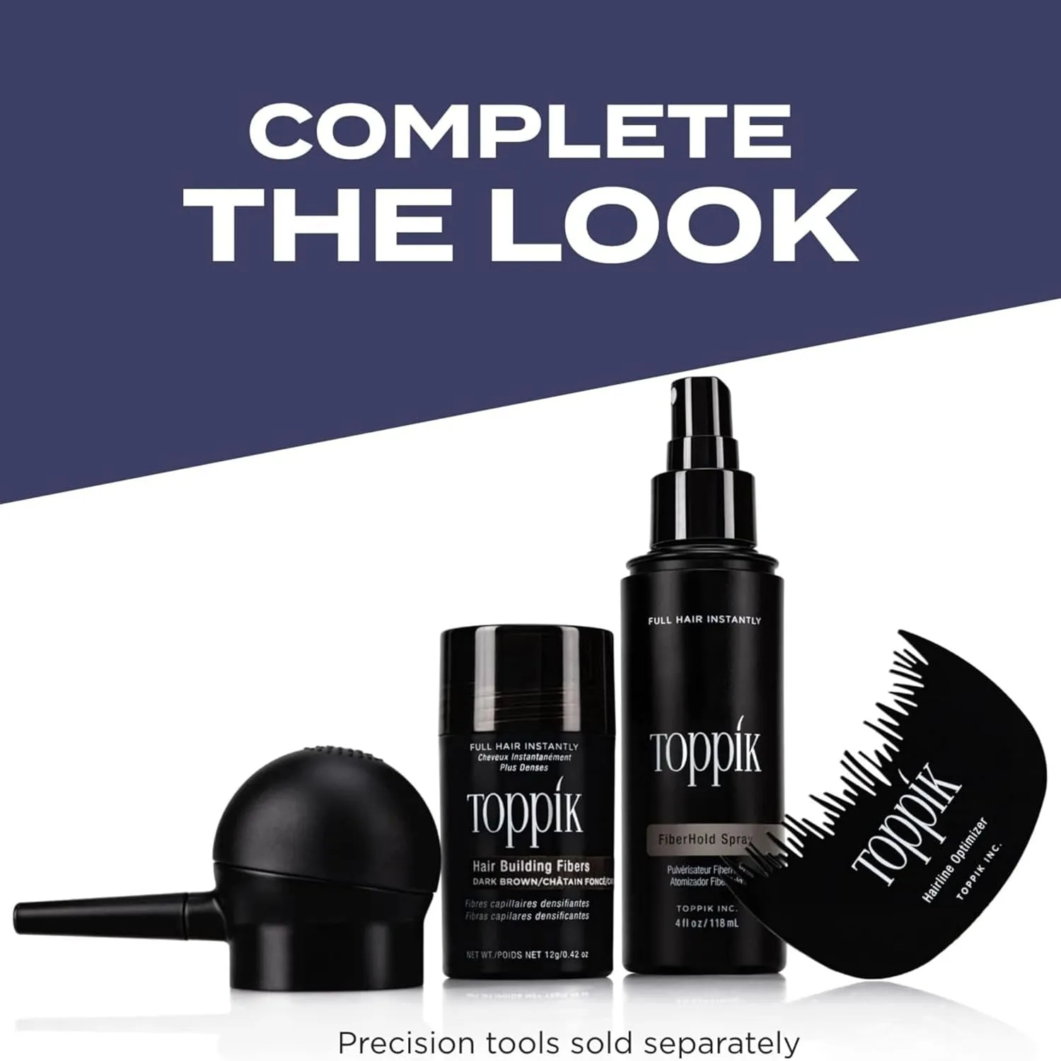 Toppik Hair Building Fibers, 12G Fill in Fine or Thinning Hair Instantly Thicker, Fuller Looking Hair 9 Shades for Men & Women