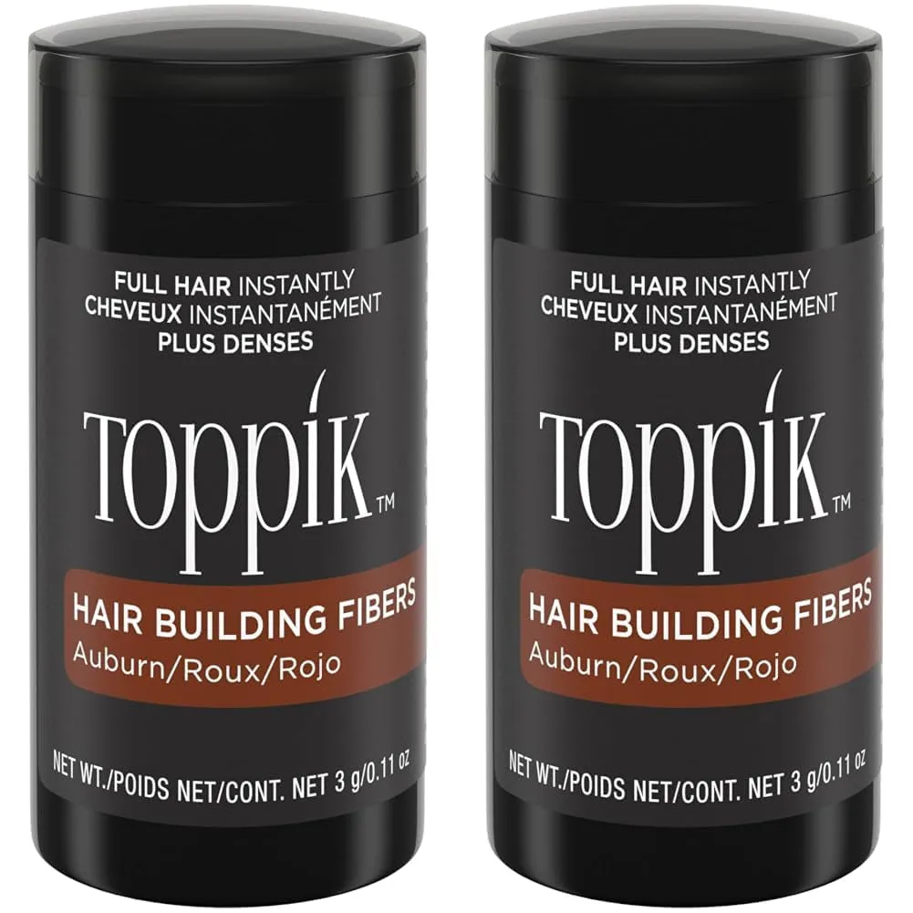 Toppik Hair Building Fibers, 3G Fill in Fine or Thinning Hair Instantly Thicker, Fuller Looking Hair 9 Shades for Men Women