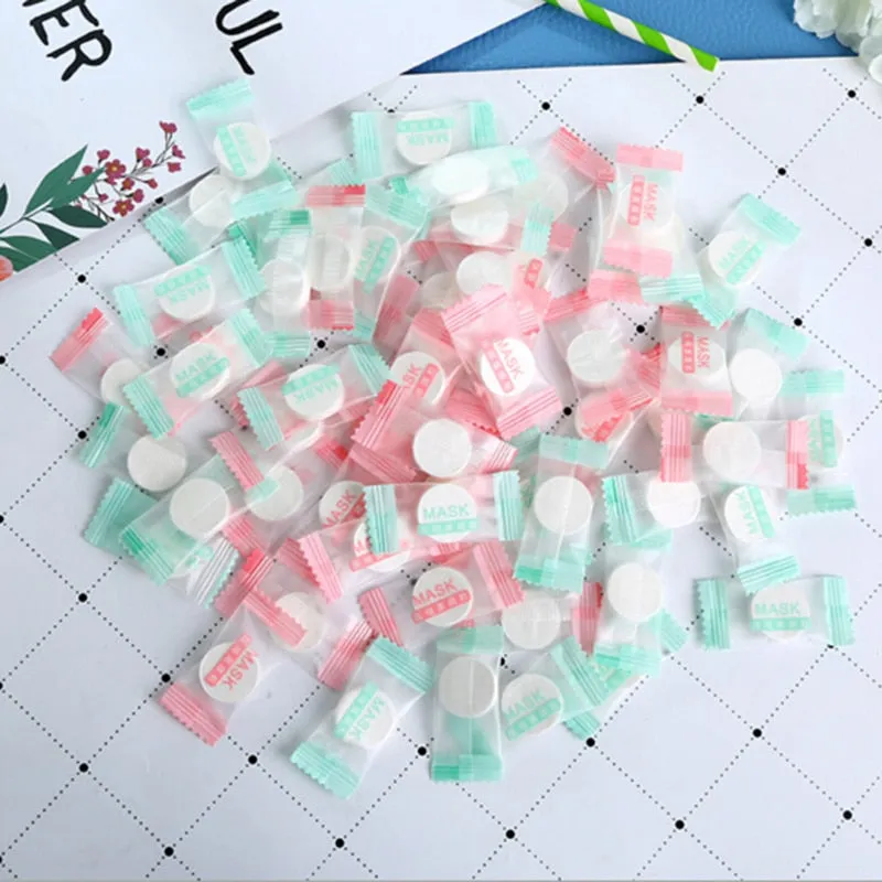Ultra-Thin Moisturizing Disposable Compression Facial Mask Cotton Facial Sheet Face Skin Care Wrapped Masks Paper 20/30pc/Bag