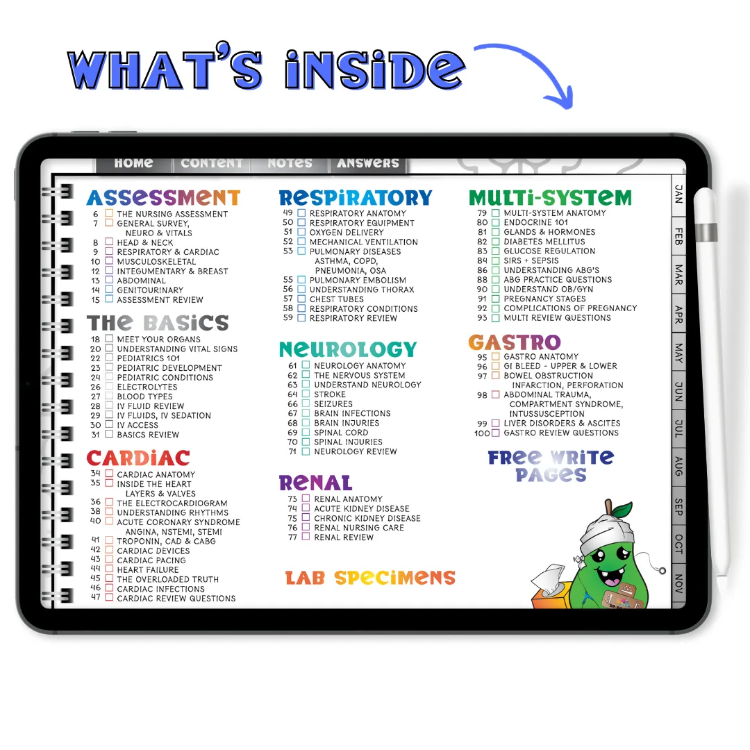 UNDATED DIGITAL Student Nurse Planner 5.0 with the NEW Student Review Content!