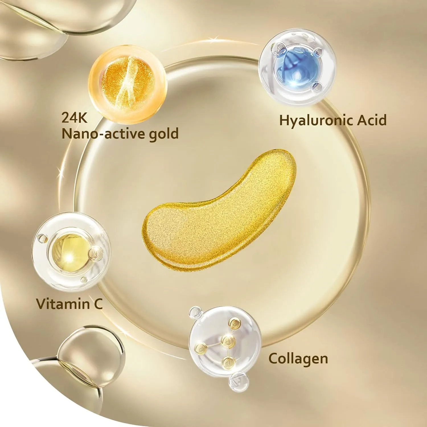 Under Eye Patches (30 Pairs), 24K Gold under Eye Mask for Puffy Eyes, Dark Circles,Bags and Wrinkles with Collagen,Relieves Pressure and Reduces Wrinkles,Revitalises and Refreshes Your Skin