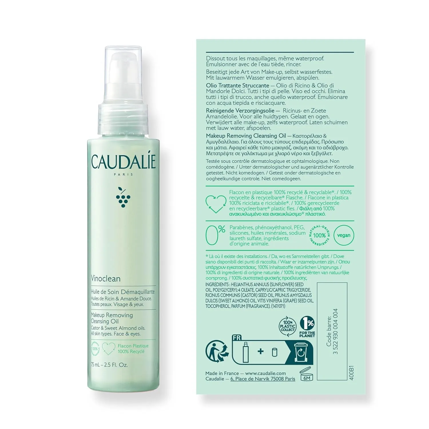 Vinoclean Makeup Removing Cleansing Oil - 5 Oz