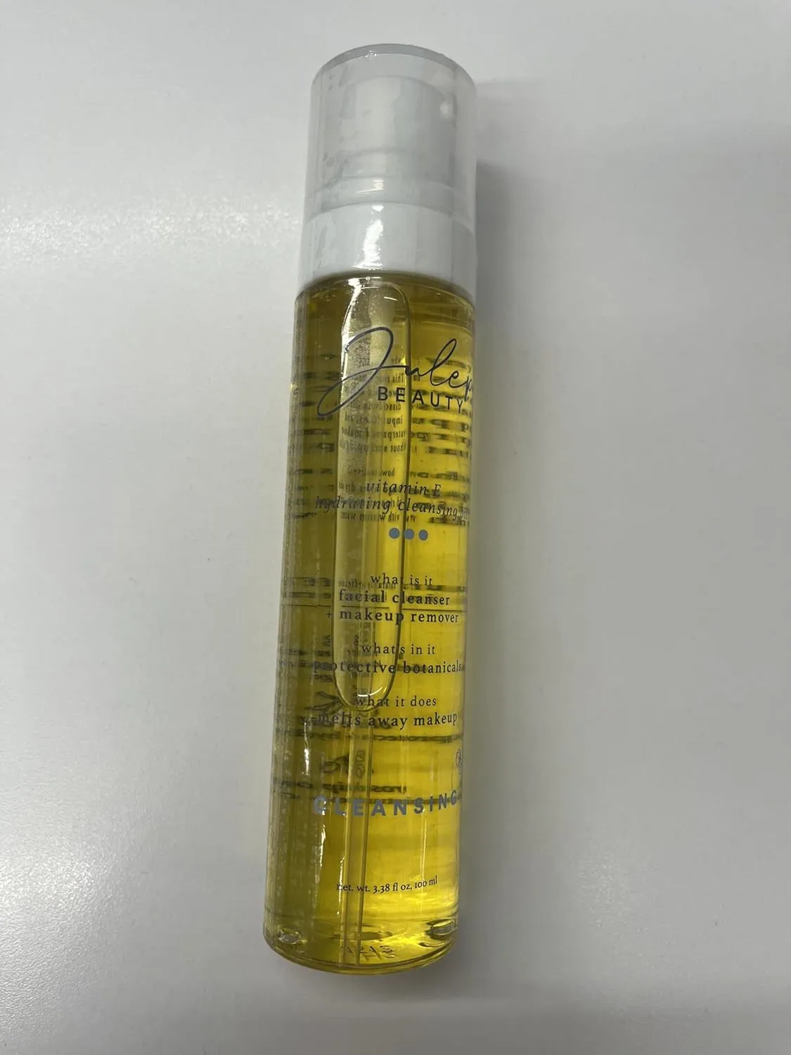 Vitamin E Hydrating Cleansing Oil and Makeup Remover - Face Wash for Normal to Dry Sensitive Skin - 3.38 Fl Oz - Rosehip and Olive Oil Face Cleanser