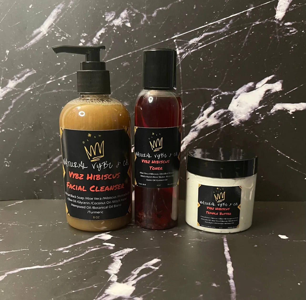 Vybz 3 Step Hibiscus Flawless Skincare Routine | Natural Skincare for Radiant Skin