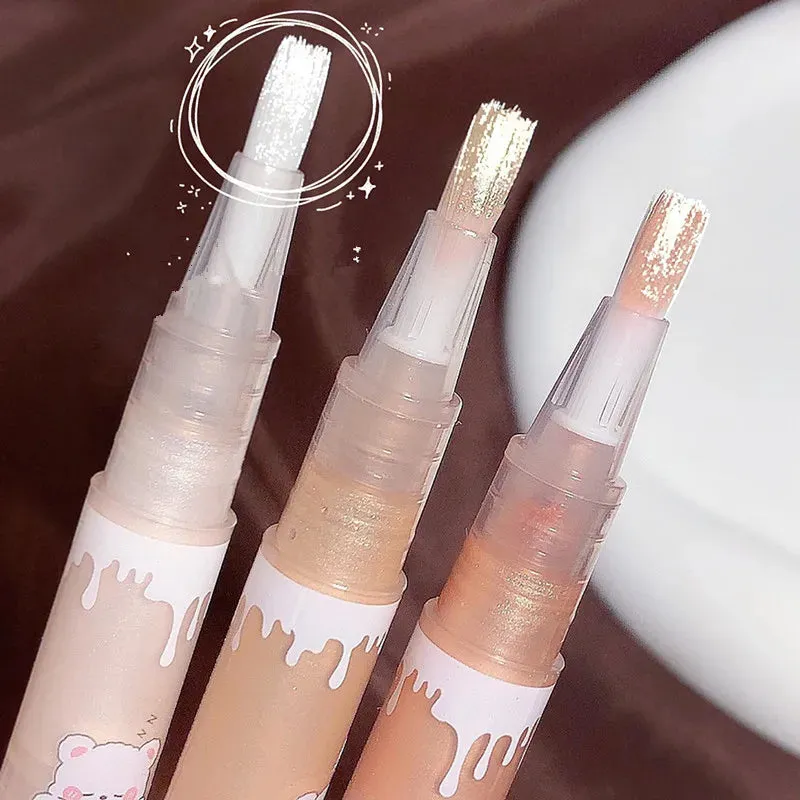 Waterproof Shiny Diamond Highlight Pen: Illuminate Your Eyes with Pearl White Brilliance