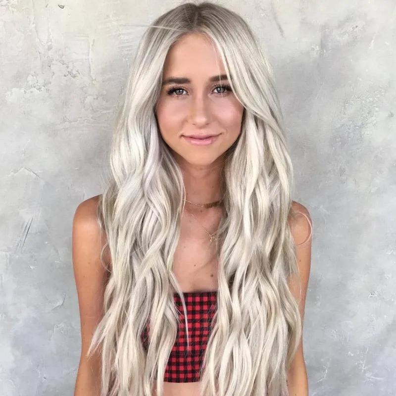 White blond wig