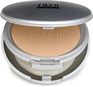 ZUZU LUXE Mineral Powder (D-17 - Medium/Neutral Undertones), Dual Powder Foundation, Pressed mineral powder, medium to full coverage, natural finish. Natural, Paraben Free, Vegan, Gluten-free, Cruelty-free, Non GMO, .32 oz.